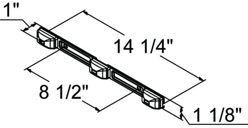 15″ Amber 9 LED Clearance ID Marker Light Bar