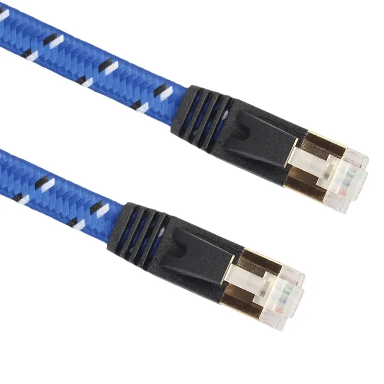 1.8m Gold Plated CAT-7 10 Gigabit Ethernet Ultra Flat Patch Cable for Modem Router LAN Network, Built with Shielded RJ45 Connector