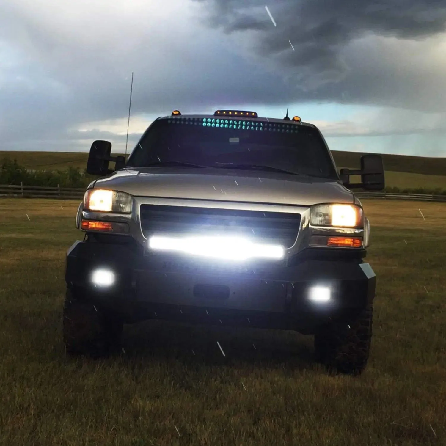 20 Inch 420W Triple Row Spot Flood Led Light Bar