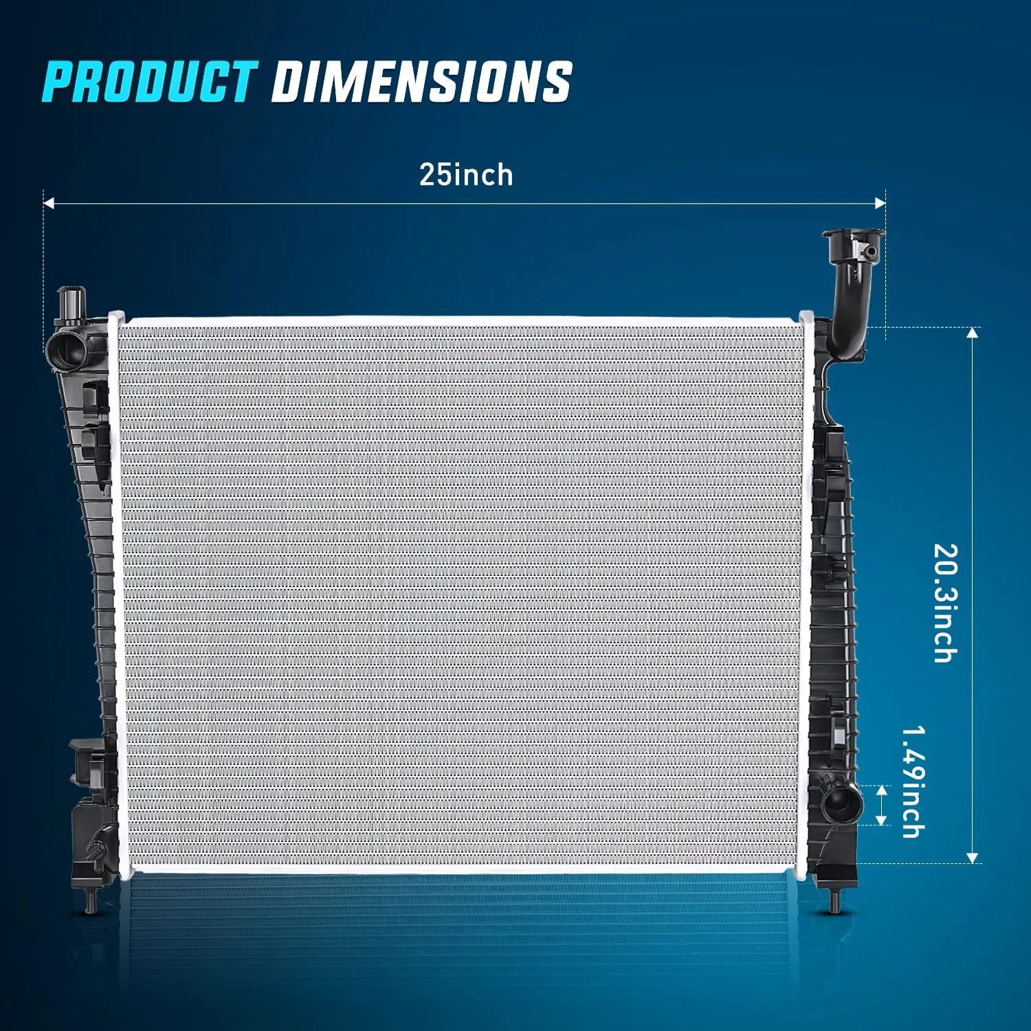 2011-2020 Dodge Durango 2011-2020 Jeep Grand Cherokee 3.6L 5.7L 6.4L V6 V8 AWD RWD Radiator