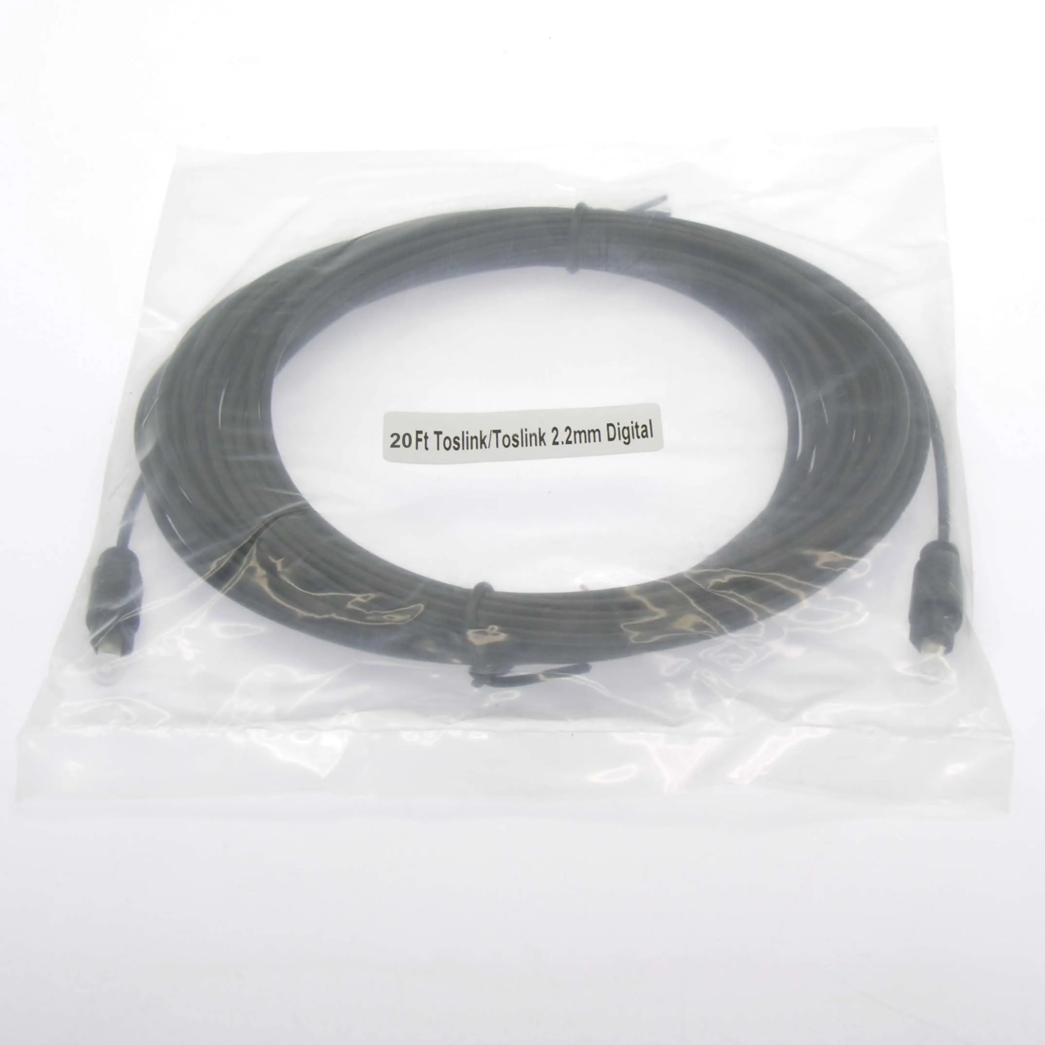 20Ft Toslink/Toslink 2.2mm Digital Audio Cable