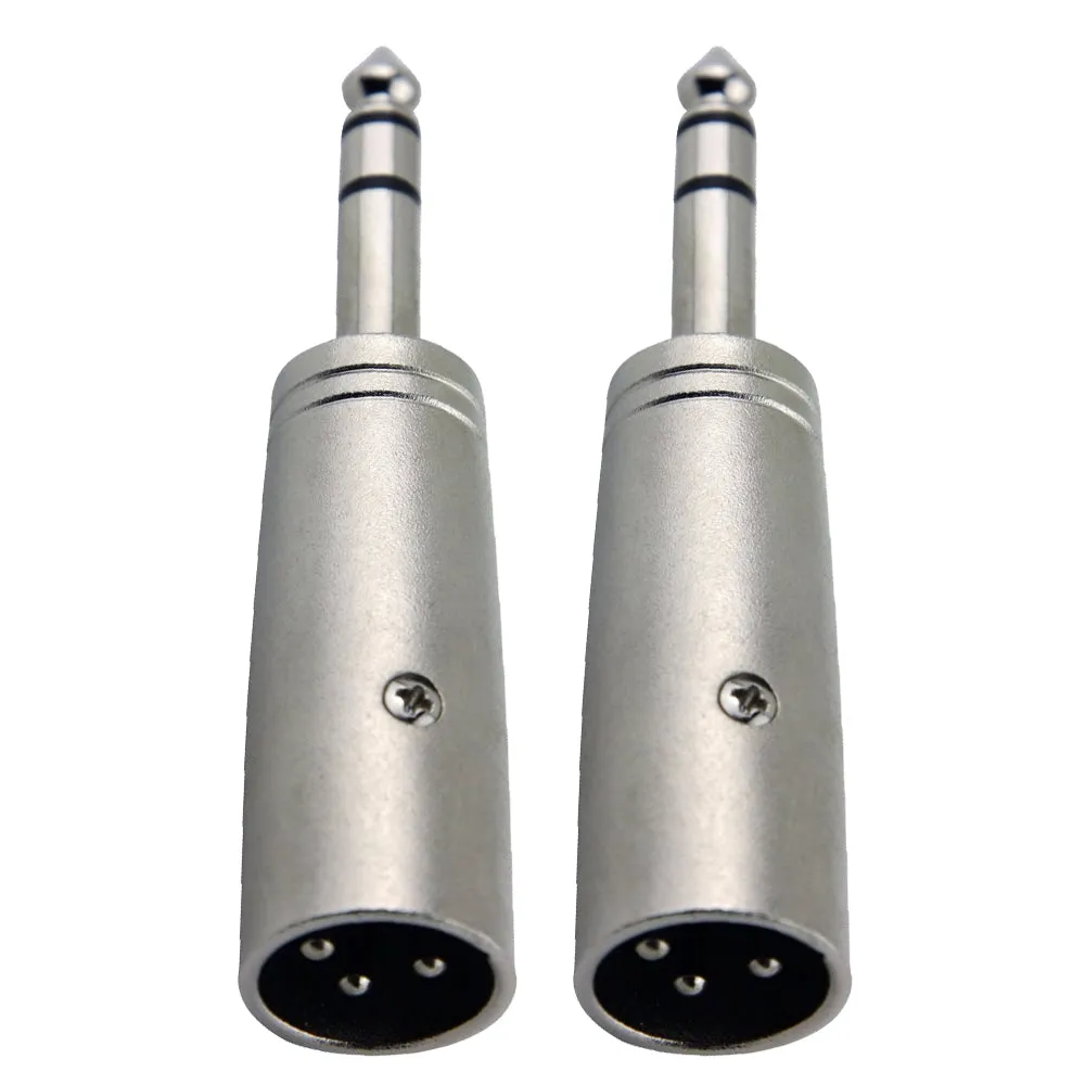 2x Pig Hog Solutions XLR(M) to TRS(M) Adapter