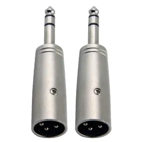 2x Pig Hog Solutions XLR(M) to TRS(M) Adapter