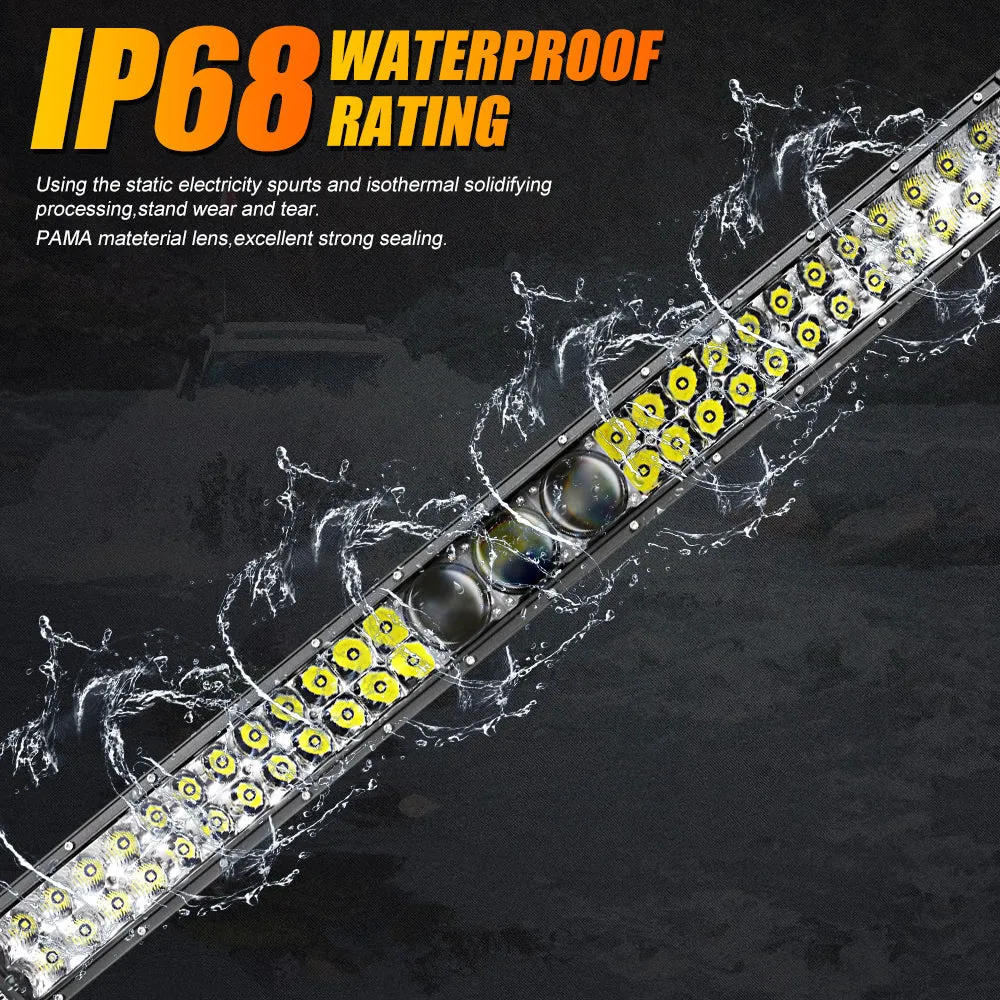 32 Inch 5D-PRO Series Dual Row LED Light Bars & Upper LED Light Bar Mounting Brackets Combo for 2013-2021 Polaris RZR XP1000 & 2015-2021 RZR 900 S900 S1000 EPS Models