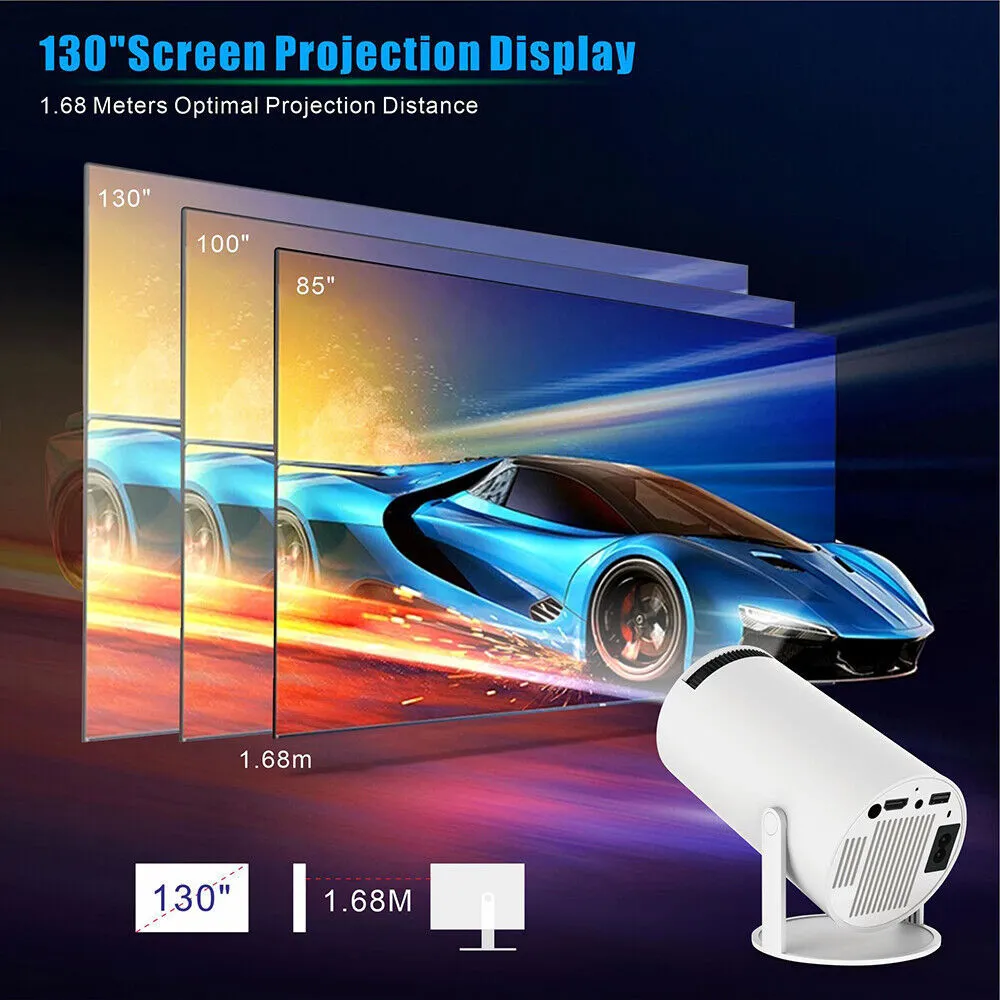 5G WiFi 4K LED Projector | Smart Android HD Home Theater with Bluetooth & USB