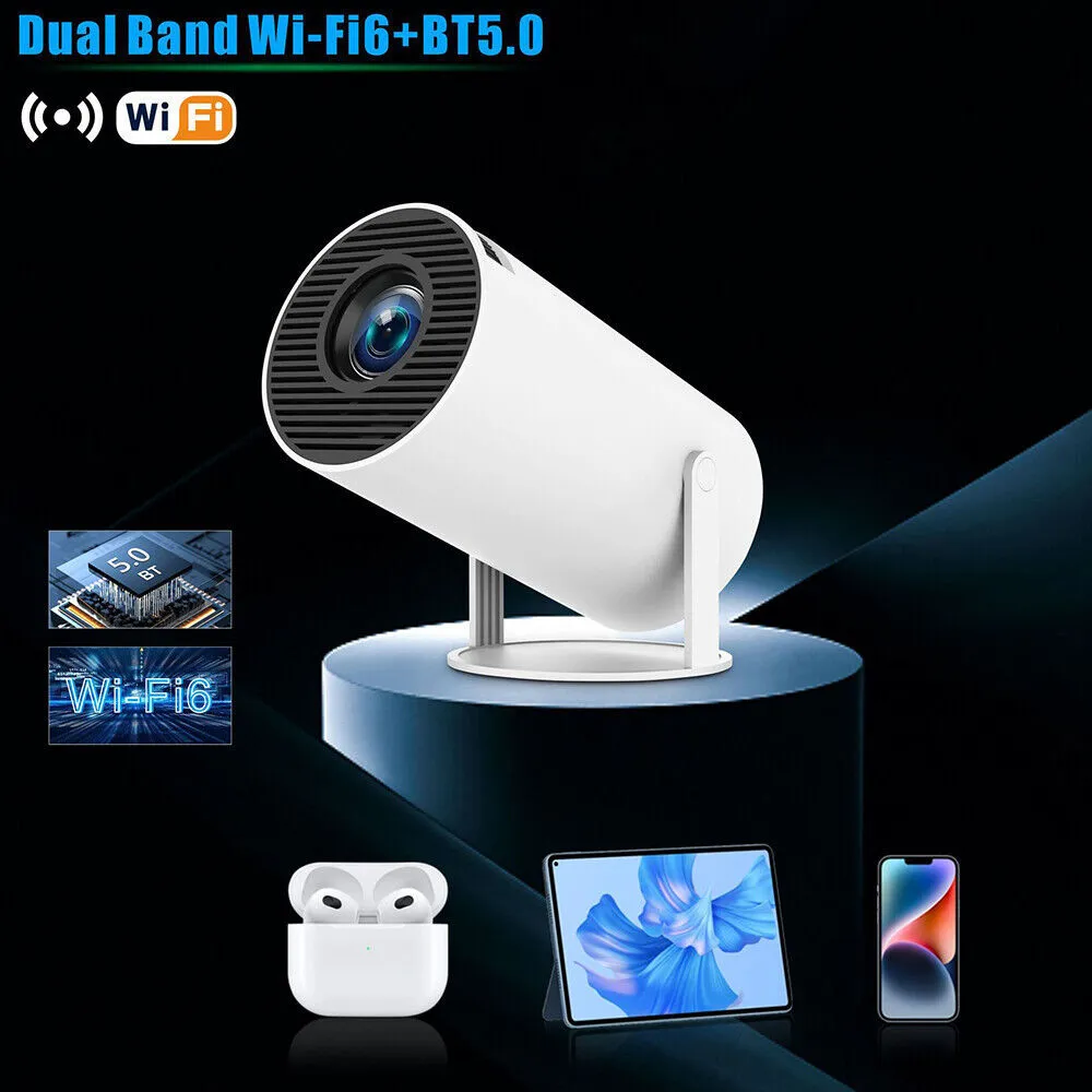5G WiFi 4K LED Projector | Smart Android HD Home Theater with Bluetooth & USB