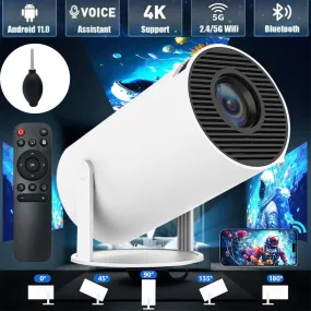 5G WiFi 4K LED Projector | Smart Android HD Home Theater with Bluetooth & USB
