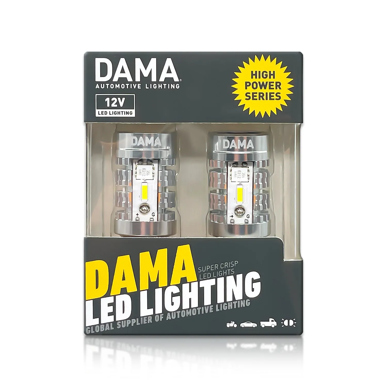7440: DAMA High Power White / Amber LED Bulbs w/ CANbus | Pack of 2