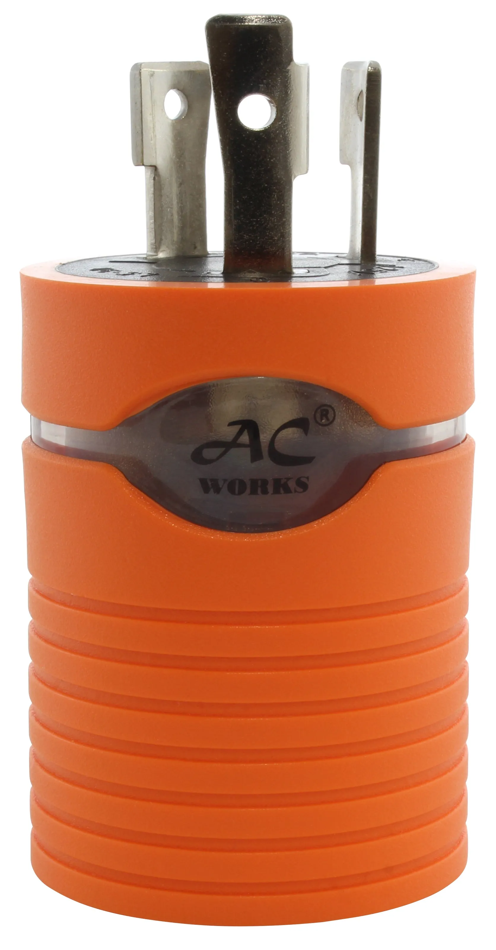 AC WORKS® [ADL530L1420] Locking Adapter L5-30P to L14-20R (Hots Bridged) 20A 125/250V