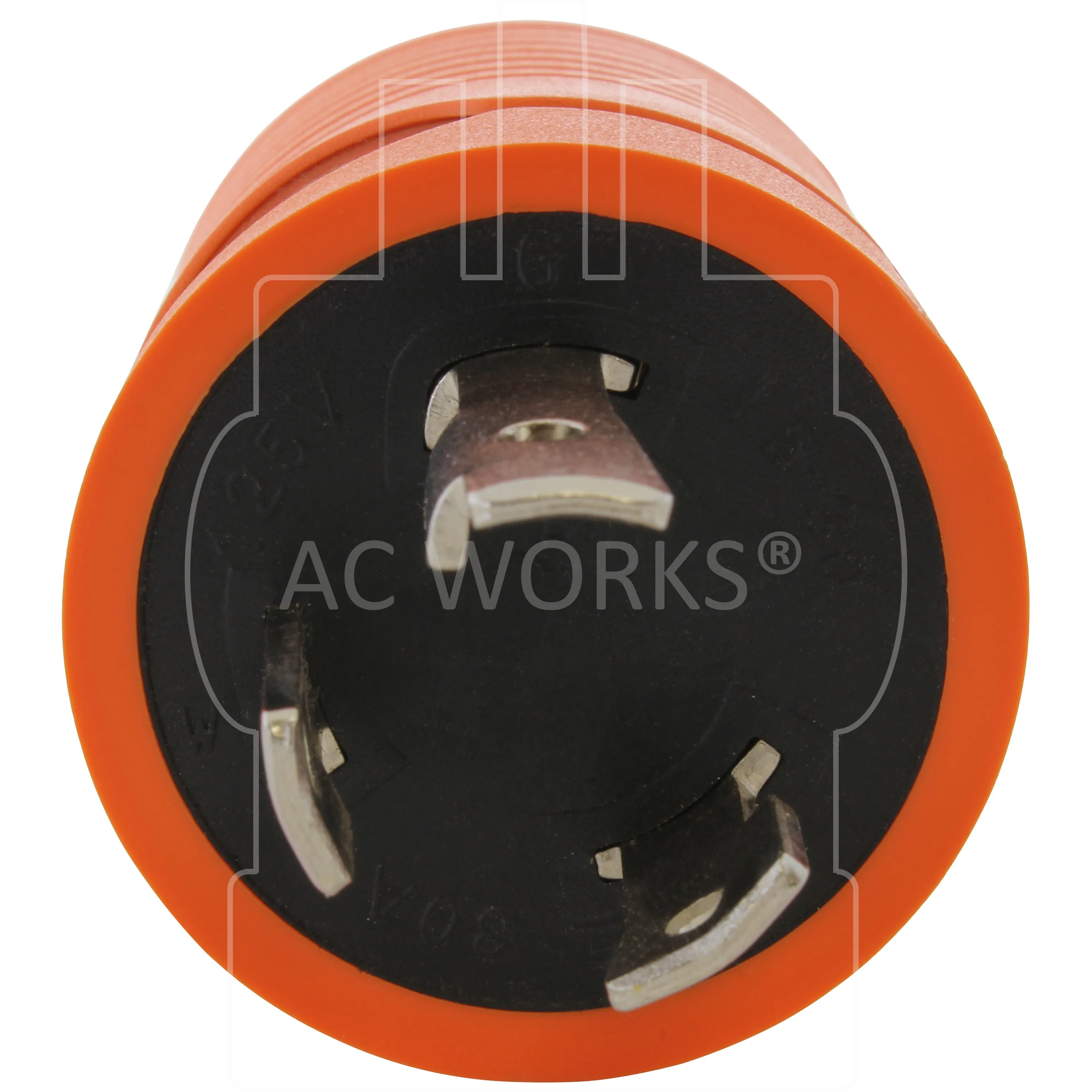 AC WORKS® [ADL530L1420] Locking Adapter L5-30P to L14-20R (Hots Bridged) 20A 125/250V
