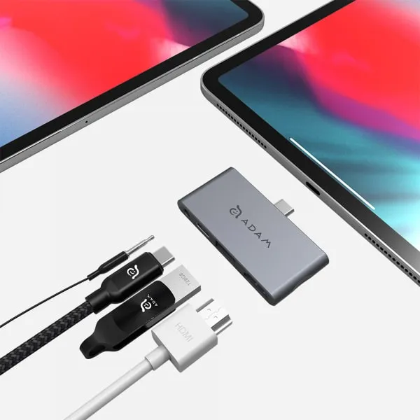 Adam Elements Casa Hub i4 USB-C 4-in-1 Hub for iPad Pro Grey
