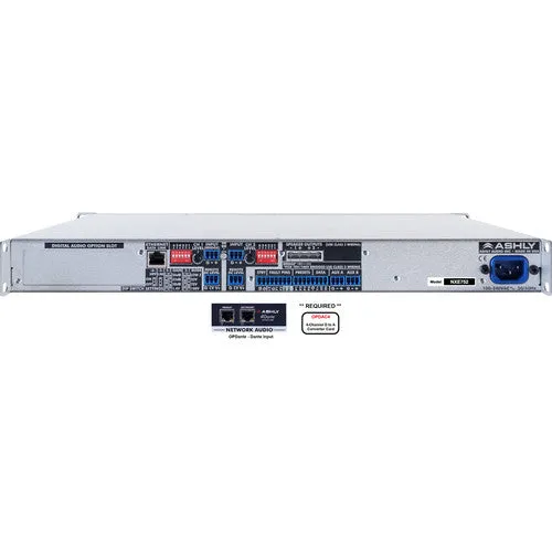 Ashly NXE752BD nXe Series 2-Channel Networkable Multi-Mode Power Amplifier with OPDAC4 & OPDante Cards (2 x 75W)