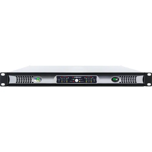 Ashly NXE754BD nXe Series 4-Channel Networkable Multi-Mode Power Amplifier with OPDAC4 & OPDante Cards (4 x 75W)