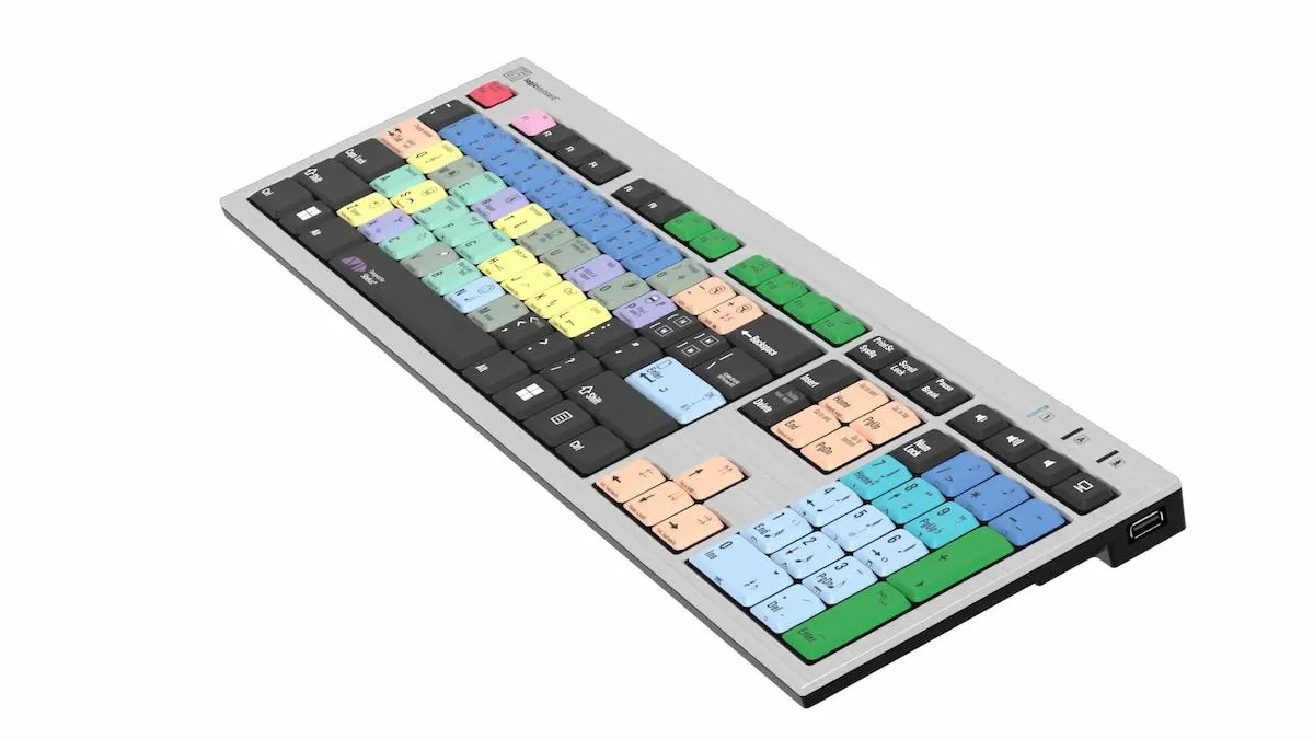 Avid Sibelius Silver Slimline Keyboard for Windows – 60  Shortcuts, USB Hubs