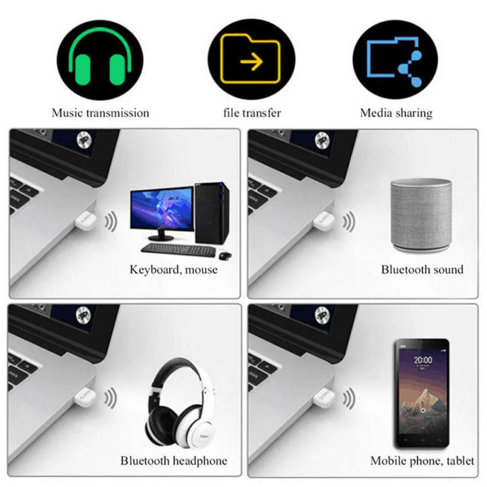 Bluetooth Adapter Bluetooth 4.0 USB Dongle Mini CSR Transmitter