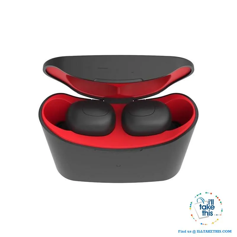Bluetooth Earbuds Superb Sound in a minimalist earpiece, with dual microphone and charge case