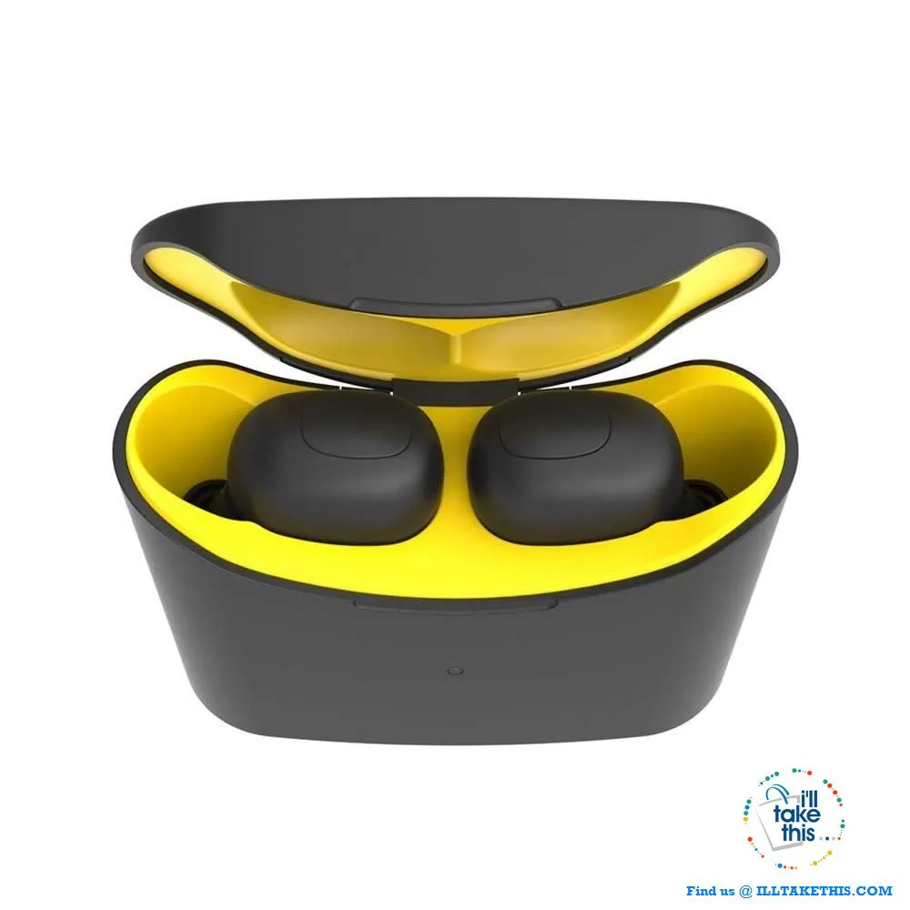 Bluetooth Earbuds Superb Sound in a minimalist earpiece, with dual microphone and charge case