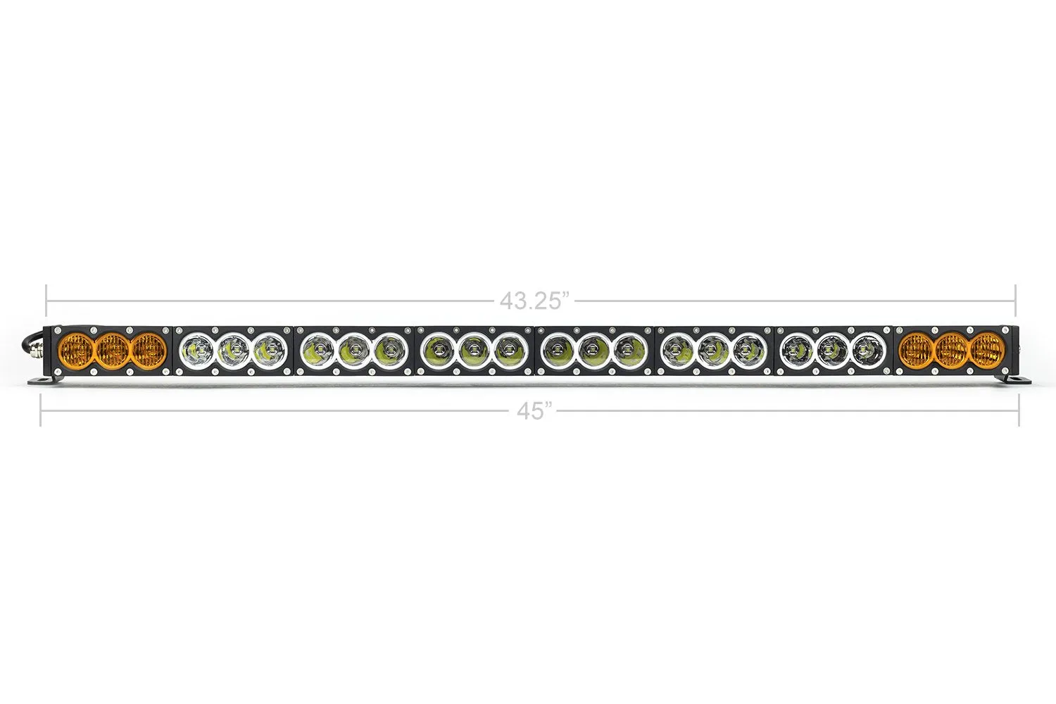 Cali Raised LED Dual Function Amber/White LED Light Bar Prinsu Mounting Bracket Kit