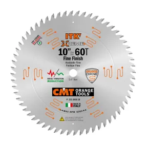 CMT Orange ITK Ultimate Cross Cut Saw Blade 10" x T60 ATB with 5/8-Inch Bore (0.098" Thin Kerf)