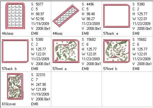 Elegant Foliage Checkbook Book Cover or Coupon folder