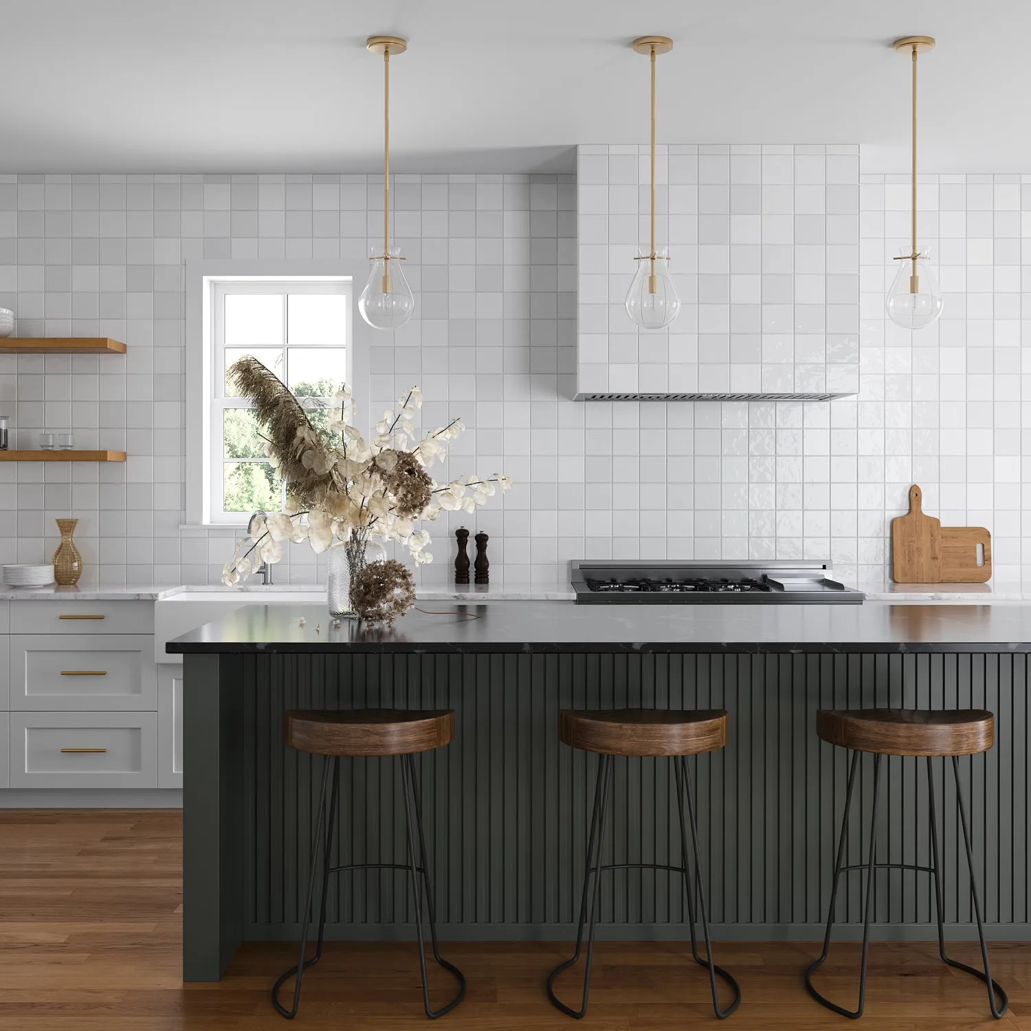Emma LED Pendant Light, Brass