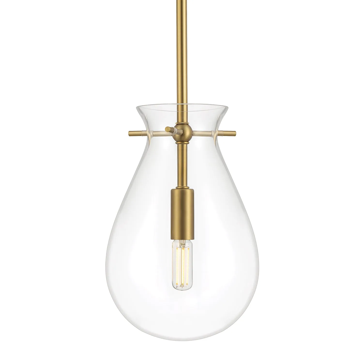 Emma LED Pendant Light, Brass