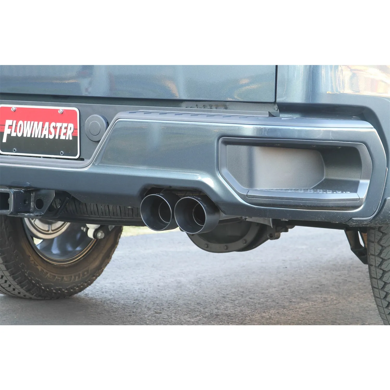 Flowmaster American Thunder Exhaust System - Cat-Back - 3" Diameter - Dual rear Exit - Dual 4" Black Ceramic Tips - Stainless - 5.3 L