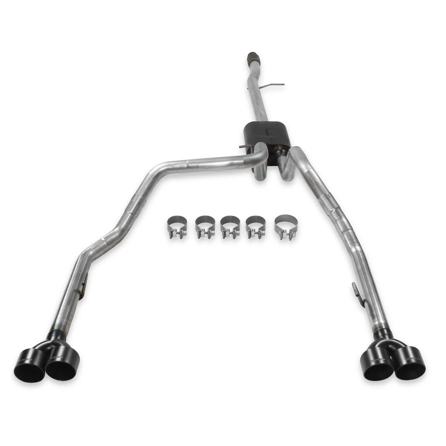 Flowmaster American Thunder Exhaust System - Cat-Back - 3" Diameter - Dual rear Exit - Dual 4" Black Ceramic Tips - Stainless - 5.3 L