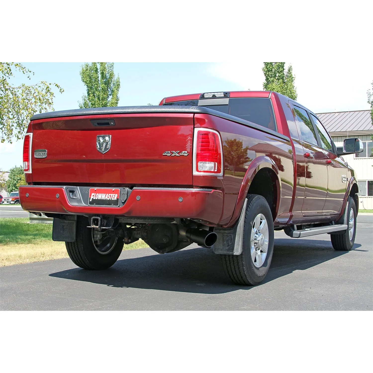 Flowmaster FlowFX Cat-Back Exhaust System - 3.5 in Diameter - Single Side Exit - 5 in Black Ceramic Tip - Stainless - Ram Fullsize Truck 2014-21