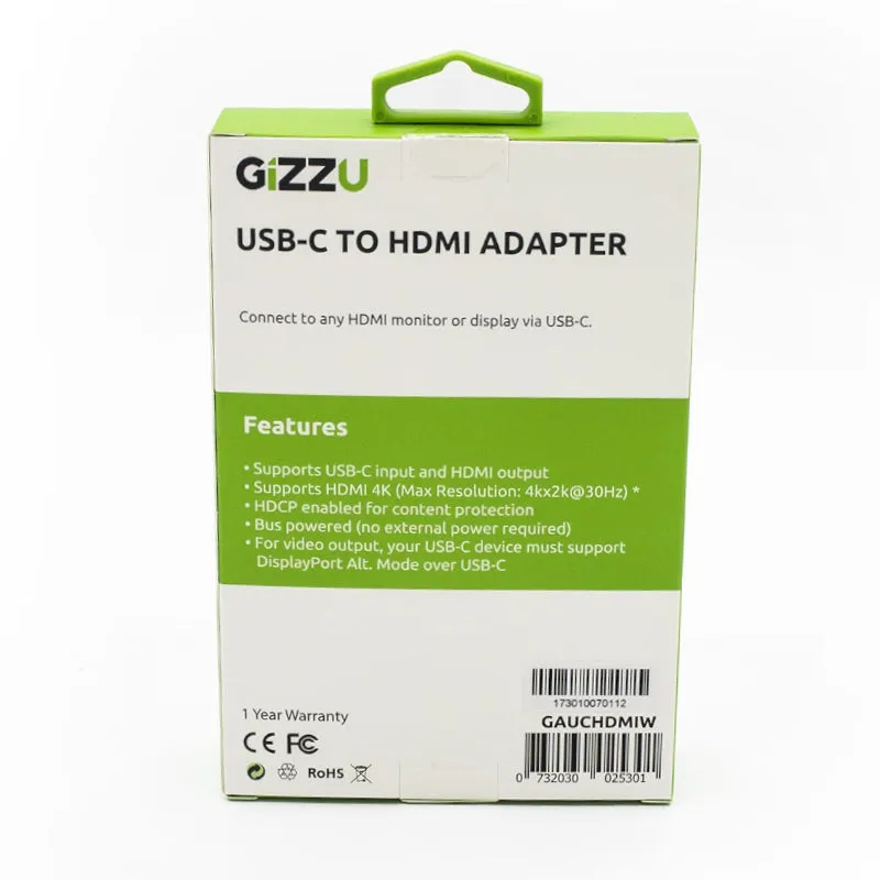Gizzu Type-C To Hdmi 4K Adapter