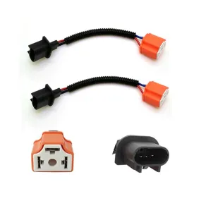 H13 Male to H4 Female Adapter Wiring Harness Connector Headlight Conversion for Headlight/Fog Light 2pcs/Set