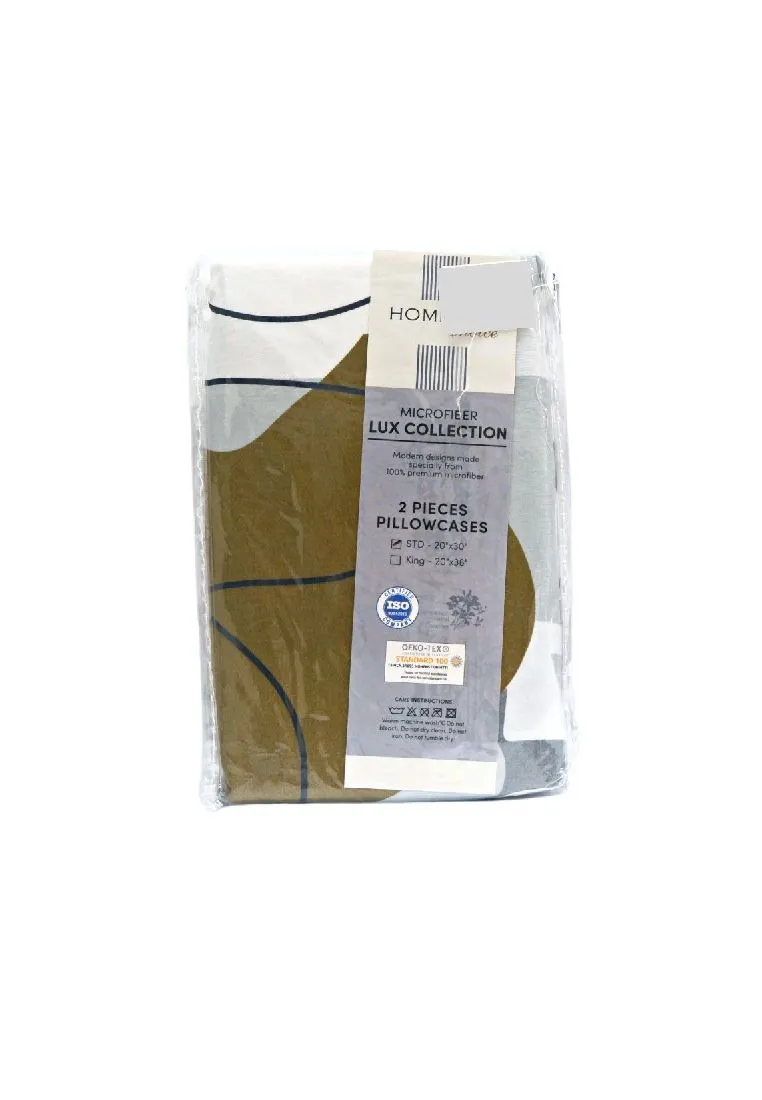 Home Choice Premium Microfiber Reto Geo Gray Collection Pillow Case