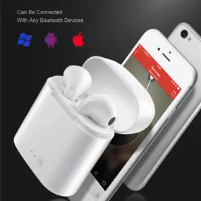 i7s Twins Bluetooth Airpods With Charging-Case