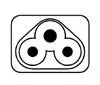 ICECUBE Cloverleaf C5 to Male IEC Adapter - EACH