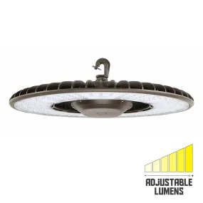 Industrial Round High Bay LED Light, 350 Watts Adjustable, 62000 Lumens, 5000K, 120/277V