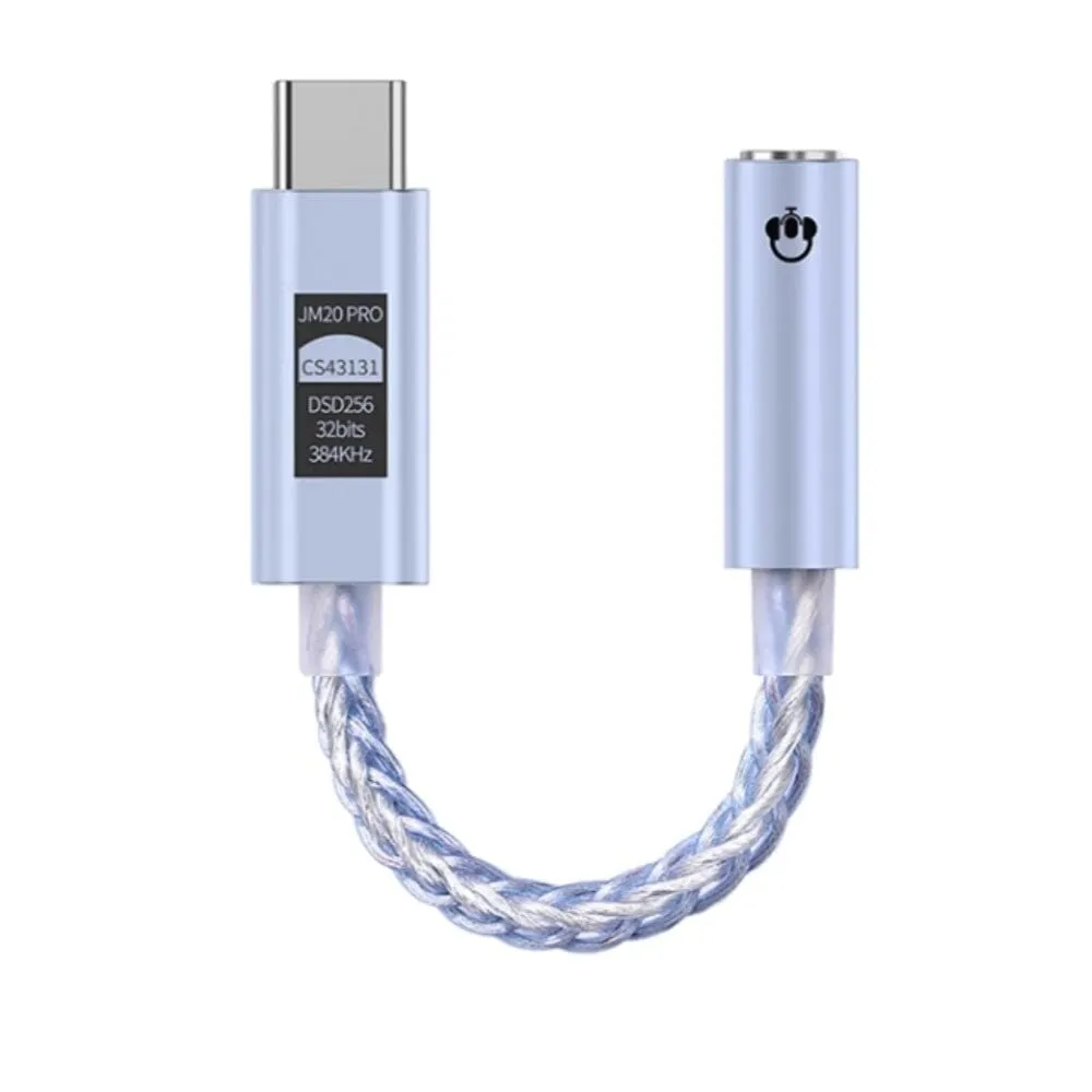 JCALLY JM20PRO CS43131 Audio DAC 3.5mm to Type-C Earphone Adapter