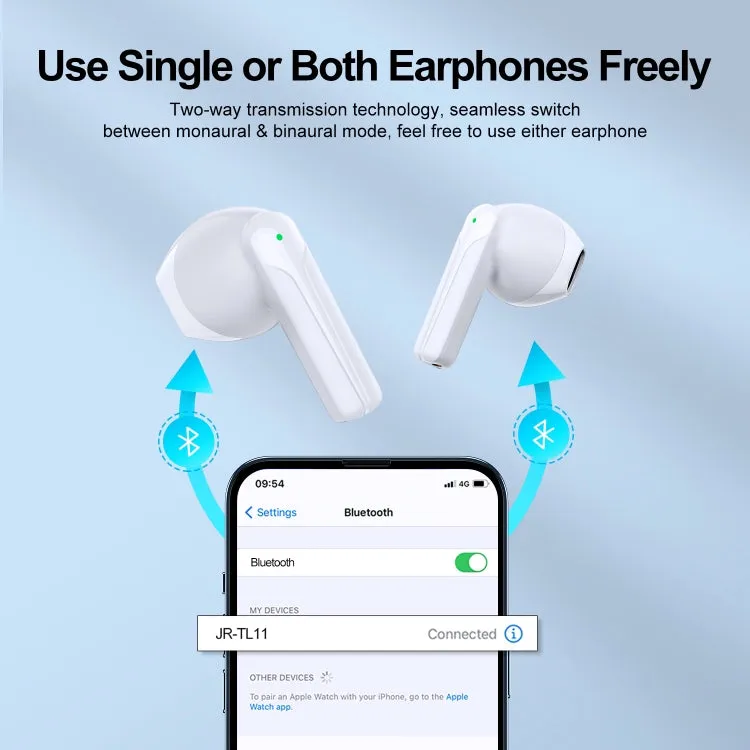 JOYROOM JR-TL11 ENC Bluetooth Earbuds with 4-Microphone Noise Reduction and 21 Hours of Playtime