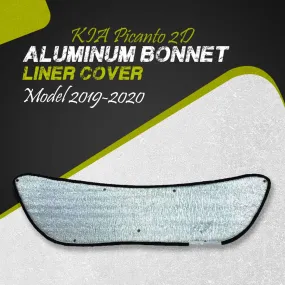 KIA Picanto 2D Aluminum Bonnet Liner Cover - Model 2019-2024 - Protector Lid Garnish Bonnet Namda