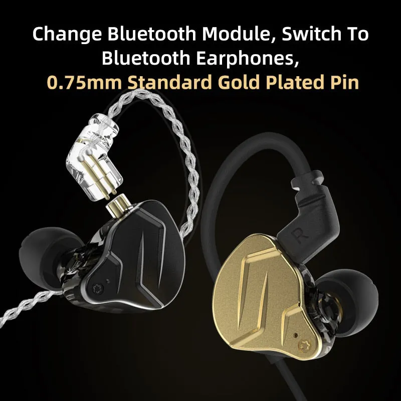 KZ ZSN Pro X Metal Earphones 1BA 1DD Hybrid Technology HIFI Bass Earbuds In Ear Monitor Headphone Sport Noise Cancelling Headset