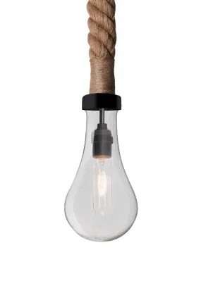 LED Pendant from the Dash Rope Collection in Black Finish by Besa