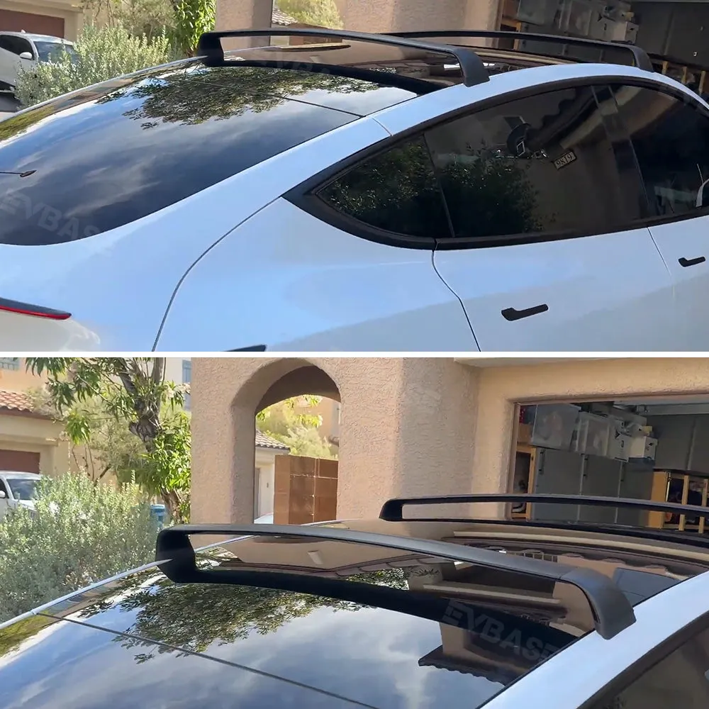 Lockable Cross Bar fits for Tesla Model 3 Y Roof Rack Carrier Rails Exterior Accessories 2PCS