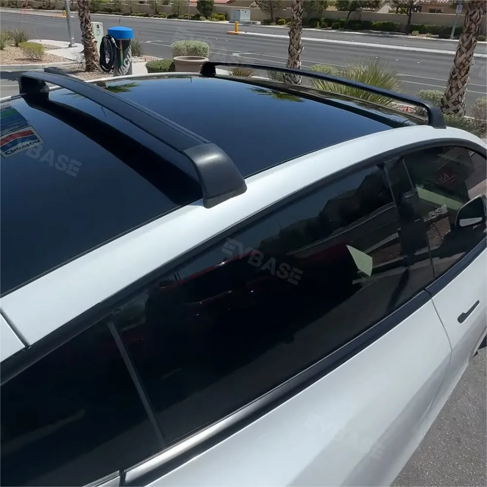 Lockable Cross Bar fits for Tesla Model 3 Y Roof Rack Carrier Rails Exterior Accessories 2PCS