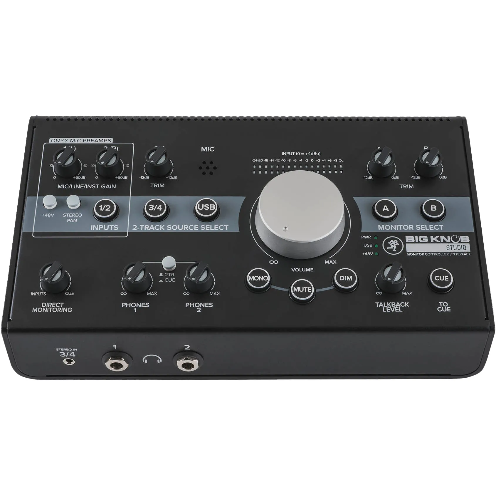 Mackie BIGKNOBSTUDIO 3x2 Studio Monitor Controller | 192kHz USB I/O