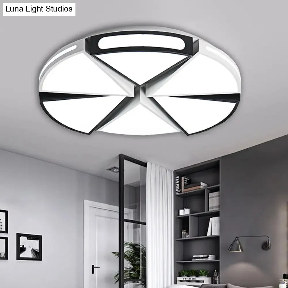Minimalist Acrylic Triangle Flush Light with Warm/White Light LED