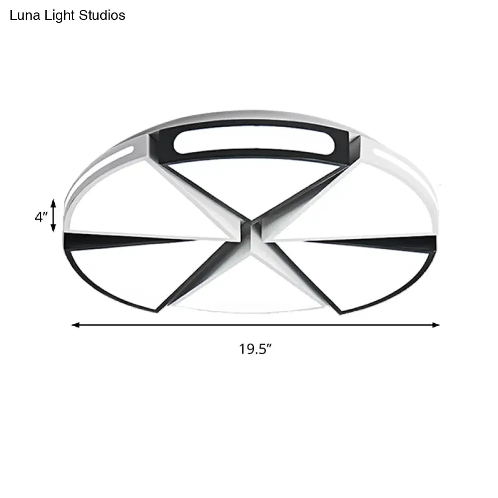 Minimalist Acrylic Triangle Flush Light with Warm/White Light LED