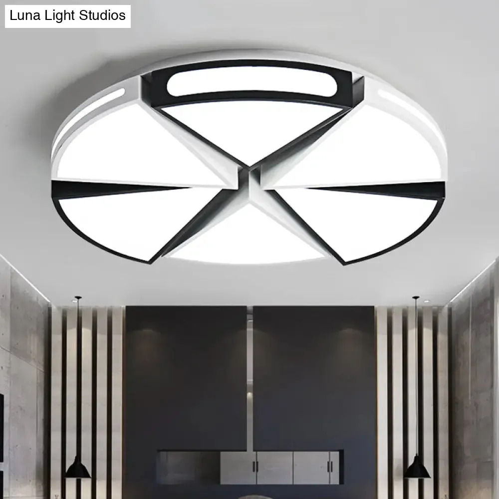 Minimalist Acrylic Triangle Flush Light with Warm/White Light LED