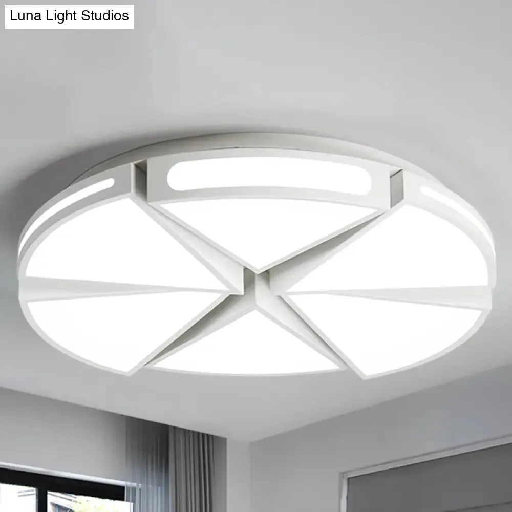Minimalist Acrylic Triangle Flush Light with Warm/White Light LED