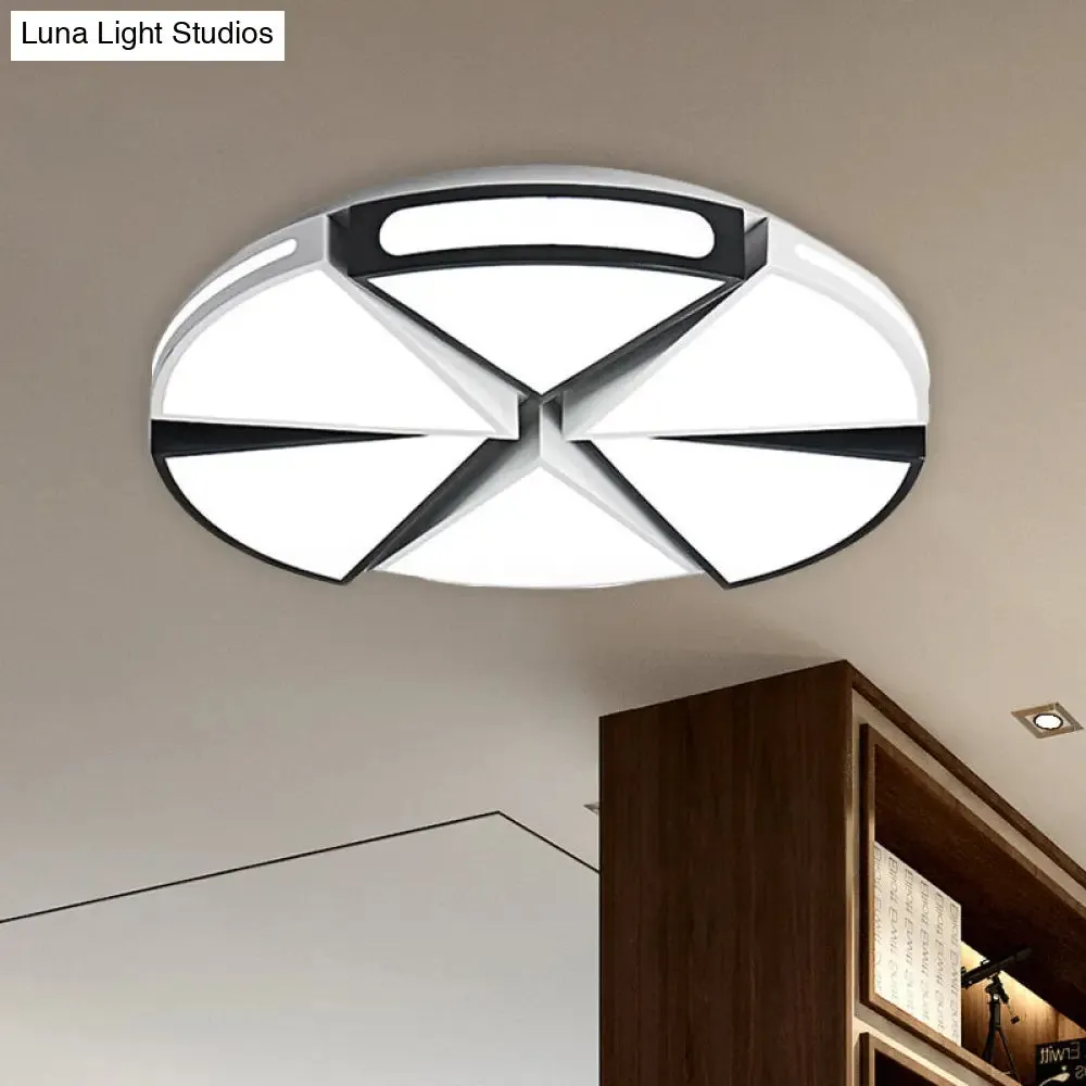Minimalist Acrylic Triangle Flush Light with Warm/White Light LED