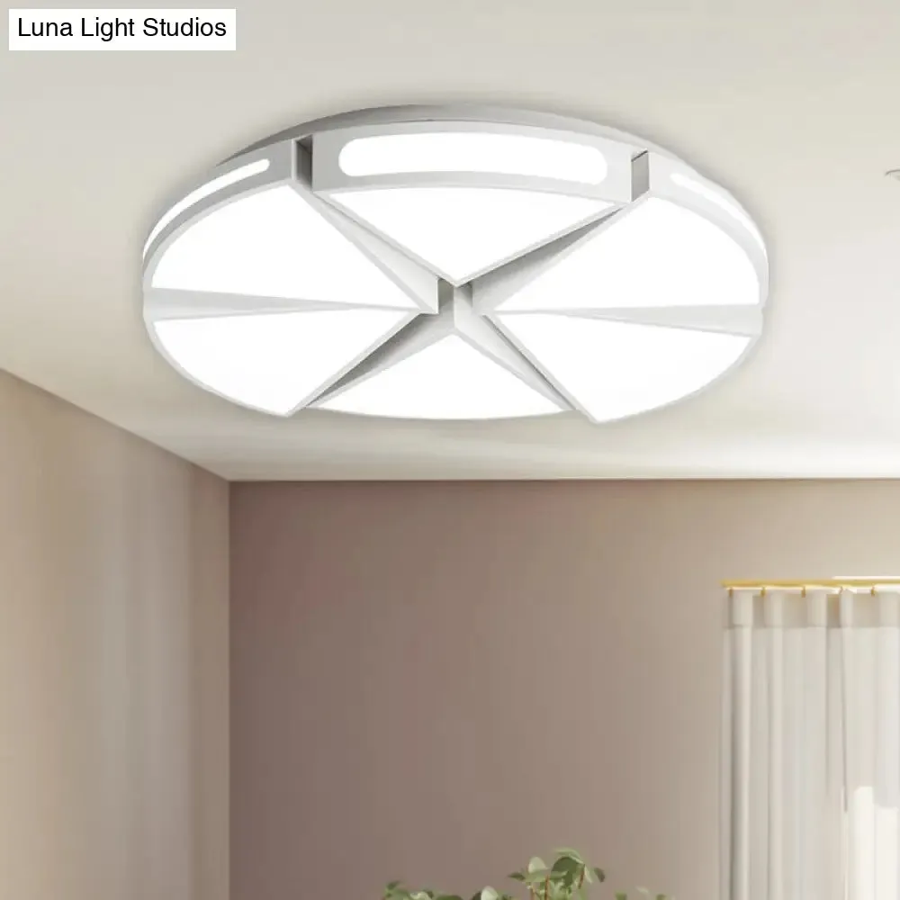 Minimalist Acrylic Triangle Flush Light with Warm/White Light LED