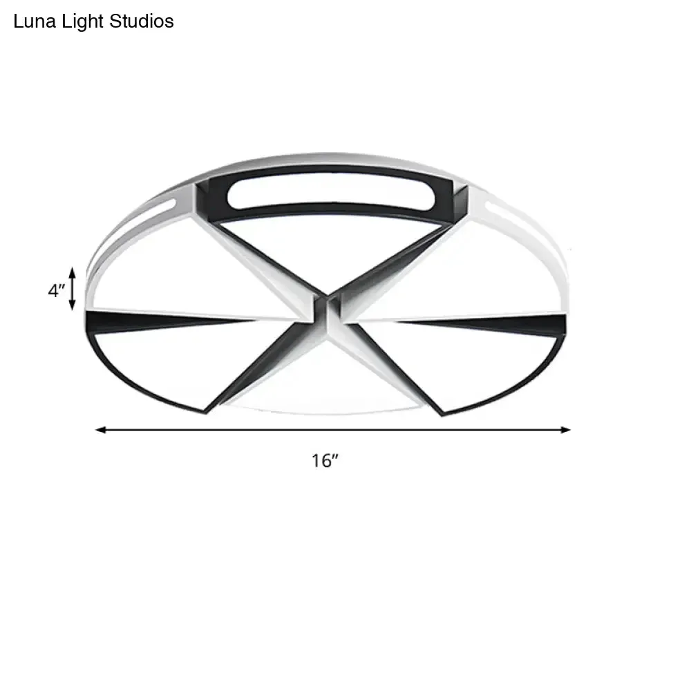 Minimalist Acrylic Triangle Flush Light with Warm/White Light LED